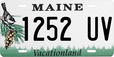 ME license plate 1252UV