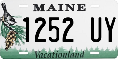 ME license plate 1252UY