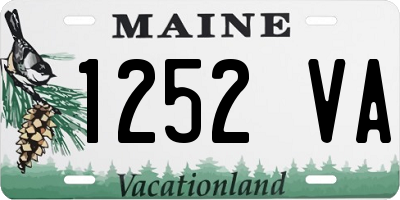 ME license plate 1252VA