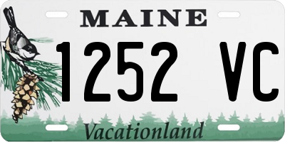 ME license plate 1252VC