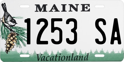 ME license plate 1253SA