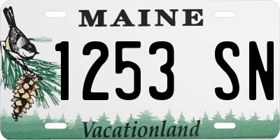 ME license plate 1253SN