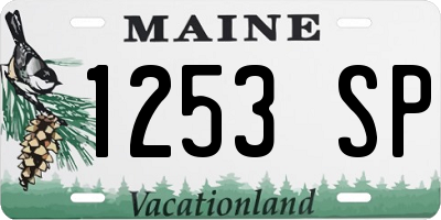 ME license plate 1253SP