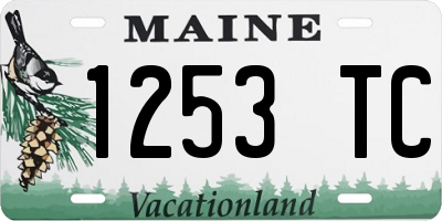 ME license plate 1253TC