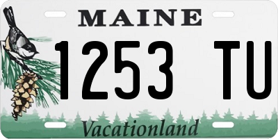 ME license plate 1253TU