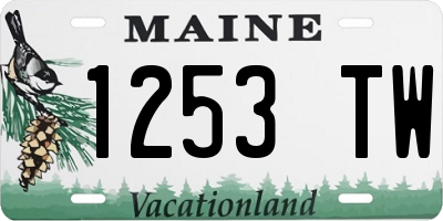 ME license plate 1253TW