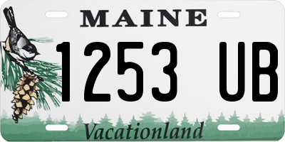 ME license plate 1253UB