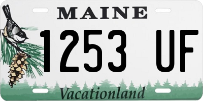 ME license plate 1253UF