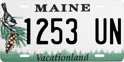 ME license plate 1253UN