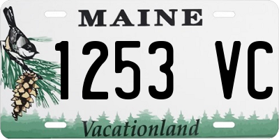 ME license plate 1253VC