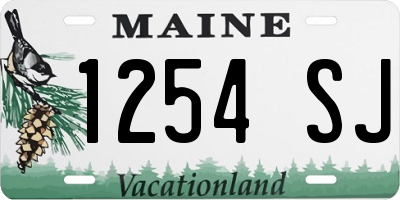 ME license plate 1254SJ