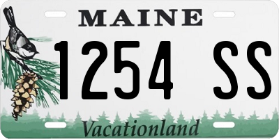 ME license plate 1254SS
