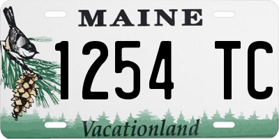 ME license plate 1254TC