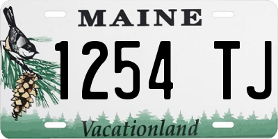 ME license plate 1254TJ