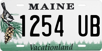 ME license plate 1254UB