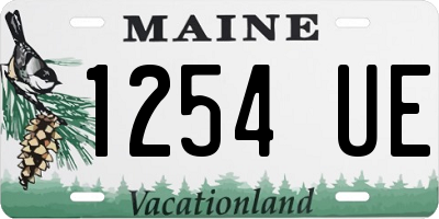 ME license plate 1254UE