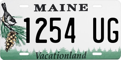 ME license plate 1254UG