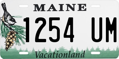 ME license plate 1254UM