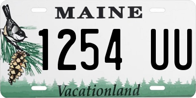 ME license plate 1254UU