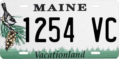 ME license plate 1254VC