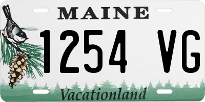 ME license plate 1254VG
