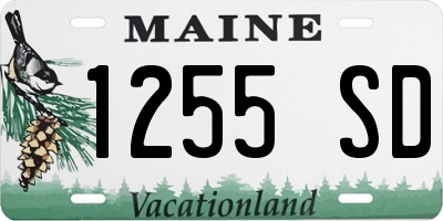 ME license plate 1255SD