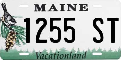 ME license plate 1255ST