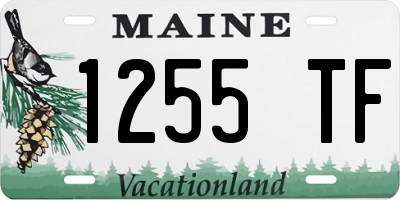 ME license plate 1255TF