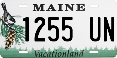 ME license plate 1255UN