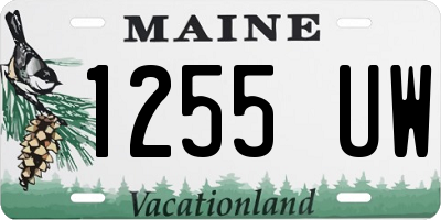 ME license plate 1255UW