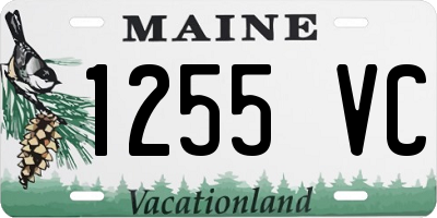 ME license plate 1255VC