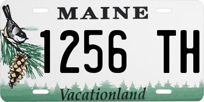 ME license plate 1256TH