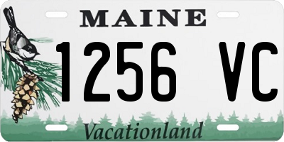 ME license plate 1256VC