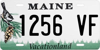 ME license plate 1256VF