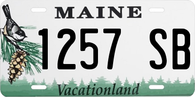 ME license plate 1257SB