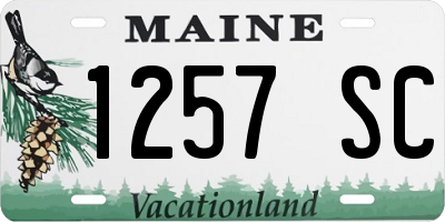 ME license plate 1257SC