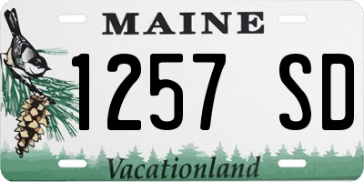 ME license plate 1257SD