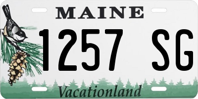 ME license plate 1257SG