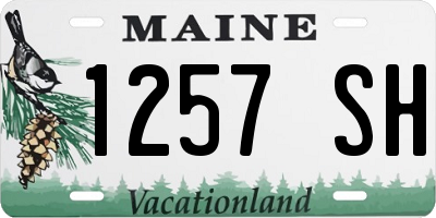 ME license plate 1257SH