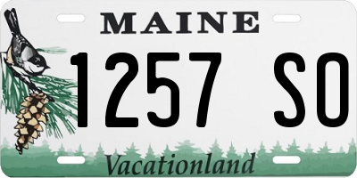 ME license plate 1257SO