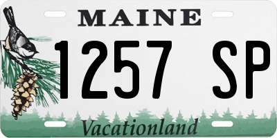 ME license plate 1257SP