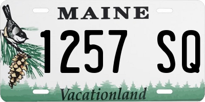 ME license plate 1257SQ