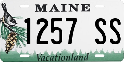 ME license plate 1257SS