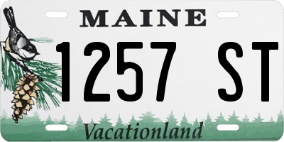 ME license plate 1257ST