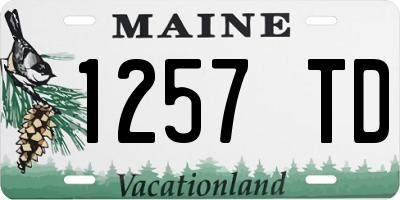 ME license plate 1257TD