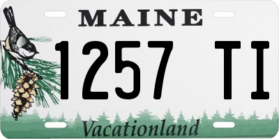 ME license plate 1257TI