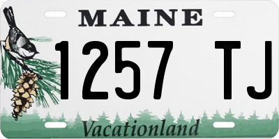 ME license plate 1257TJ