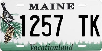 ME license plate 1257TK