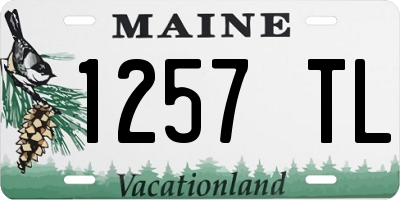 ME license plate 1257TL