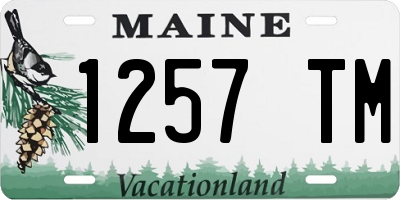 ME license plate 1257TM